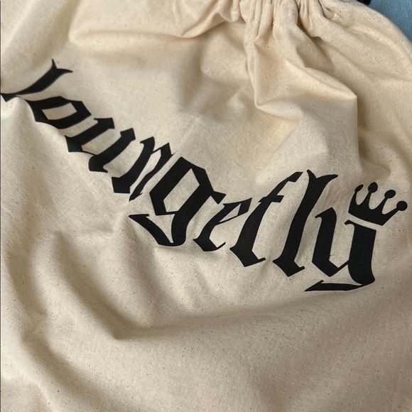 Loungefly Tan Drawstring Pouch with Black Logo - Picture 5 of 7